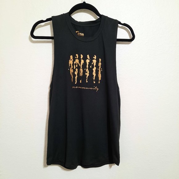 Zyia Active Community Racerback Tank Black Sz M - Picture 2 of 9